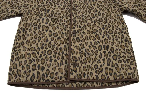 BEAMS BOY Animal Print Padded Collarless Jacket K-151037_008