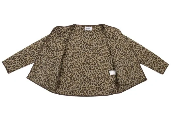 BEAMS BOY Animal Print Padded Collarless Jacket K-151037_010