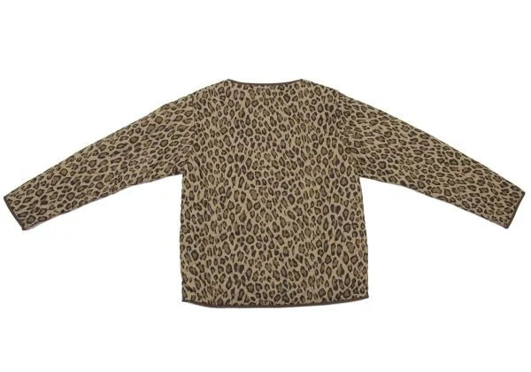 BEAMS BOY Animal Print Padded Collarless Jacket K-151037_011