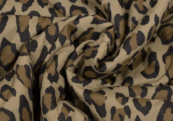 BEAMS BOY Animal Print Padded Collarless Jacket K-151037_013