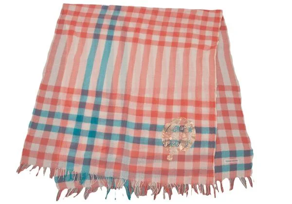TSUMORI CHISATO Check Pattern Fringe Stole K-151046_002
