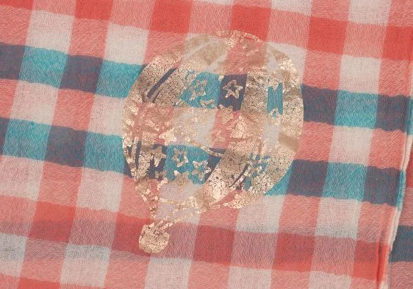 TSUMORI CHISATO Check Pattern Fringe Stole K-151046_003