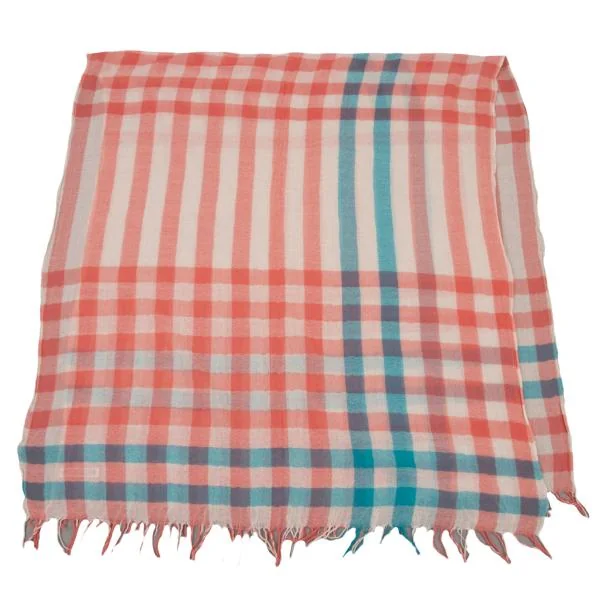 TSUMORI CHISATO Check Pattern Fringe Stole K-151046_004