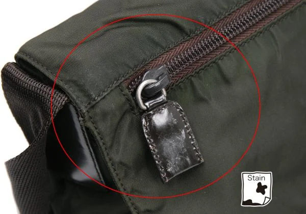 プラダPRADA ナイロンショルダーバッグ カーキ K-151048_007