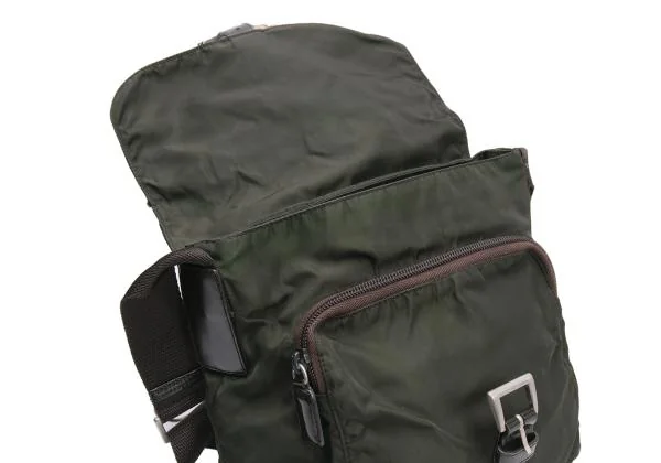 プラダPRADA ナイロンショルダーバッグ カーキ K-151048_013