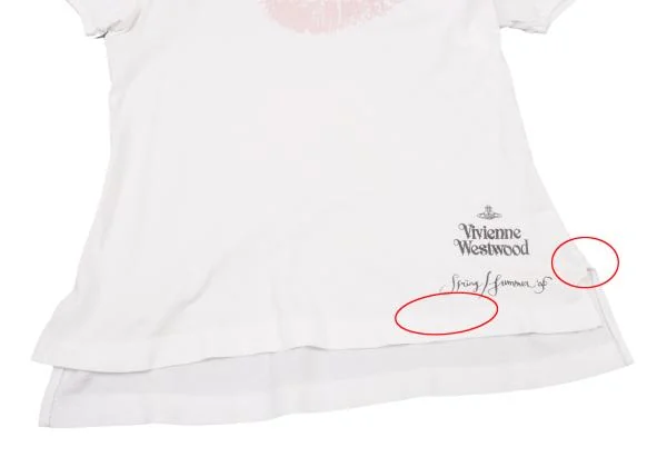 ヴィヴィアンウエストウッドVivienne Westwood リッププリントTシャツ オフホワイトS K-151055_007