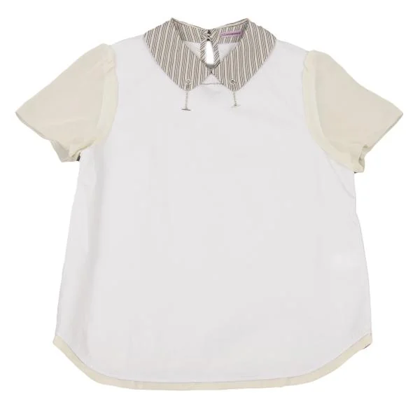 SueUNDERCOVER Chiffon Sleeve Switching Stripe Collar Blouse K-151067_002