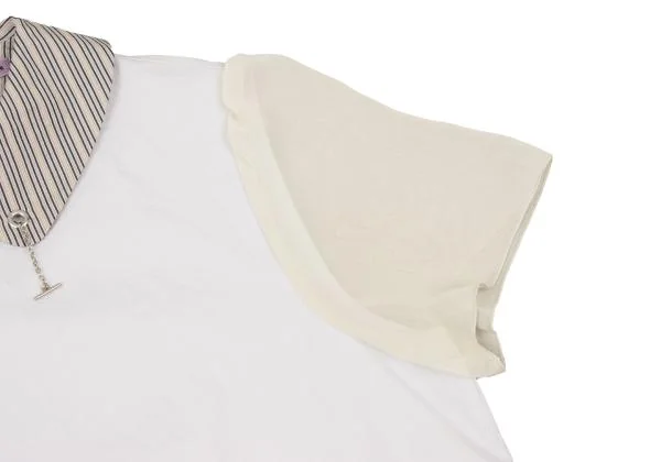 SueUNDERCOVER Chiffon Sleeve Switching Stripe Collar Blouse K-151067_006