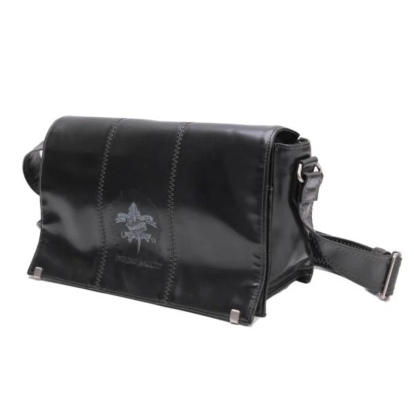 ジャンポールゴルチエJean Paul GAULTIER タトゥーエンボスフラップショルダーバッグ 黒 K-151084_001