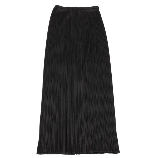 プリーツプリーズPLEATS PLEASE フロントジッププリーツスカート 黒3 K-151099_007