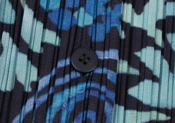 PLEATS PLEASE Graphic Print Sleeveless Long Shirt K-151119_007