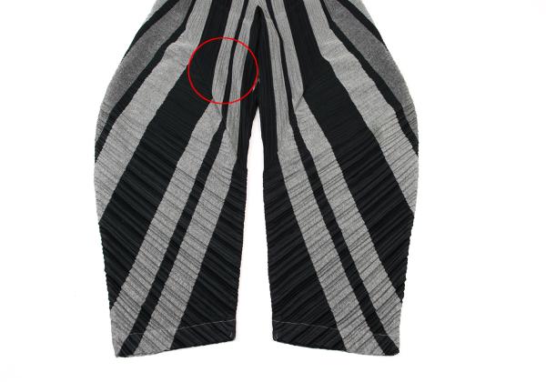 プリーツプリーズPLEATS PLEASE ポリコットンストライプ織りプリーツ 