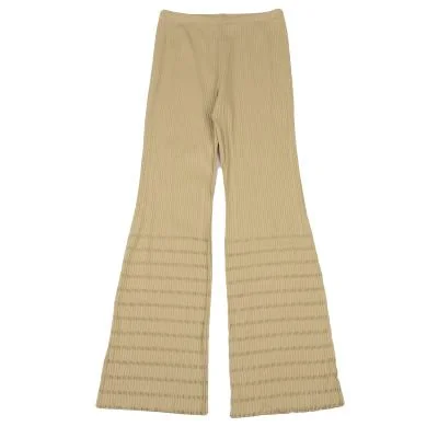 PLEATS PLEASE Hem Cutting Rib Pleated Pants