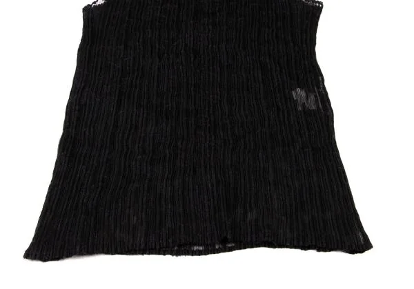 イッセイミヤケ ホワイトレーベルISSEY MIYAKE WHITELABEL プリーツ花柄ジャガードセットアップ 黒2 K-151168_006