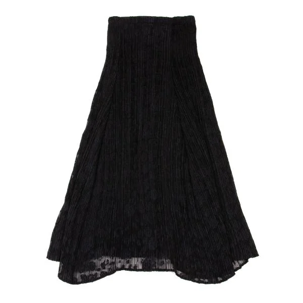 イッセイミヤケ ホワイトレーベルISSEY MIYAKE WHITELABEL プリーツ花柄ジャガードセットアップ 黒2 K-151168_010