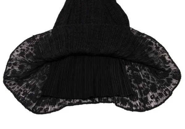 イッセイミヤケ ホワイトレーベルISSEY MIYAKE WHITELABEL プリーツ花柄ジャガードセットアップ 黒2 K-151168_012