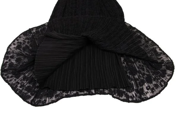 イッセイミヤケ ホワイトレーベルISSEY MIYAKE WHITELABEL プリーツ花柄ジャガードセットアップ 黒2 K-151168_013