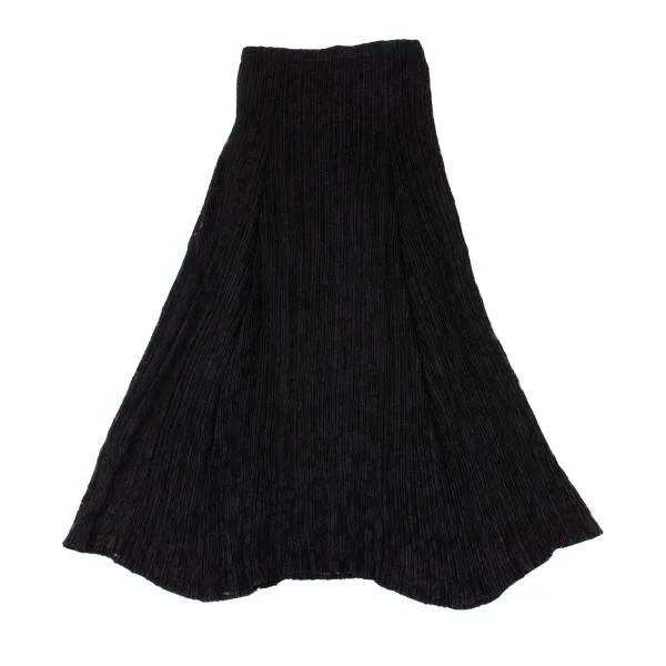 イッセイミヤケ ホワイトレーベルISSEY MIYAKE WHITELABEL プリーツ花柄ジャガードセットアップ 黒2 K-151168_014