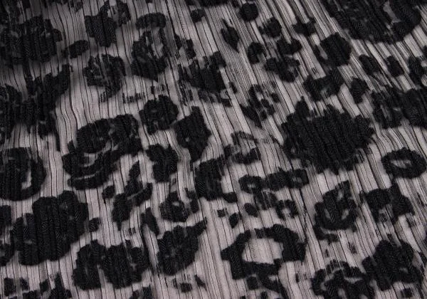 イッセイミヤケ ホワイトレーベルISSEY MIYAKE WHITELABEL プリーツ花柄ジャガードセットアップ 黒2 K-151168_015