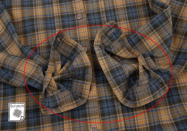 Mademoiselle NON NON Cotton Poly Check 3/4 Sleeves Shirt K-151184_008
