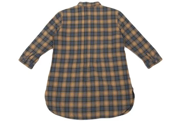 Mademoiselle NON NON Cotton Poly Check 3/4 Sleeves Shirt K-151184_012