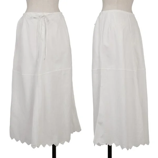 R by 45rpm Zig Zag Hem Skirt White 1 K-151191_001