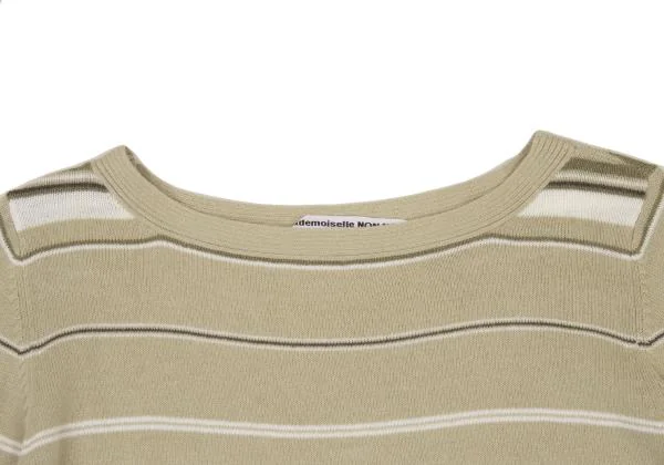 Mademoiselle NON NON Cotton Striped Knit Sweater K-151195_003