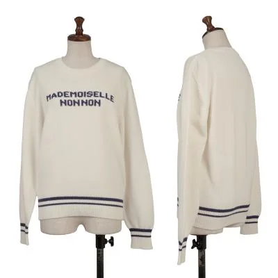 Mademoiselle NON NON SPORTS Lettering Crew Neck Knit Sweater