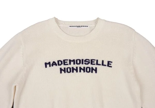 Mademoiselle NON NON SPORTS Lettering Crew Neck Knit Sweater K-151196_003