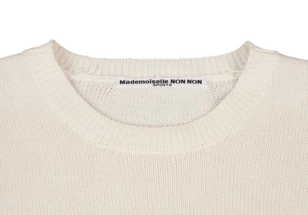 Mademoiselle NON NON SPORTS Lettering Crew Neck Knit Sweater K-151196_004
