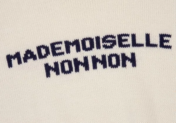 Mademoiselle NON NON SPORTS Lettering Crew Neck Knit Sweater K-151196_005
