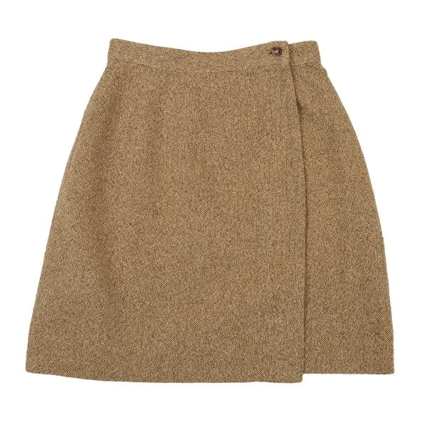 Mademoiselle NON NON Marling Silk Tweed Wrap Skirt K-151201_002