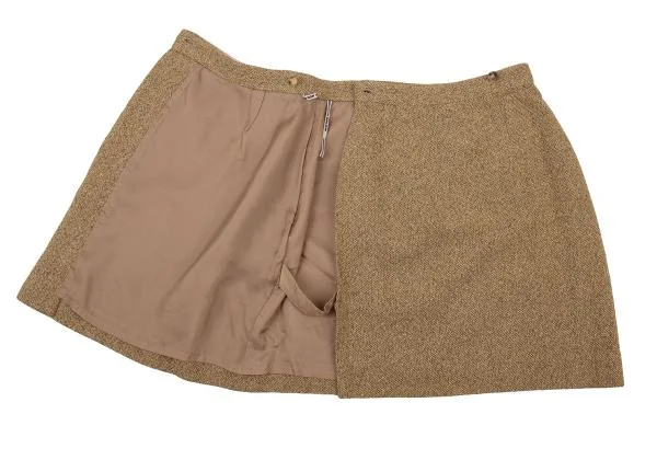 Mademoiselle NON NON Marling Silk Tweed Wrap Skirt K-151201_006