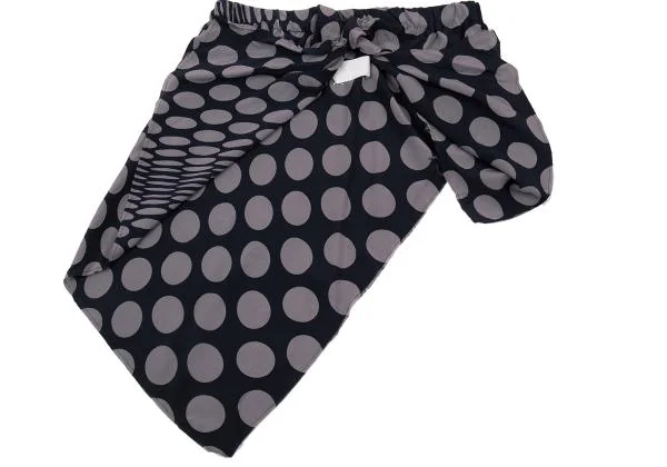 MAISON Martin MARGIELA Asymmetrical Silk Dot Skirt K-151218_009