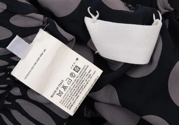 MAISON Martin MARGIELA Asymmetrical Silk Dot Skirt K-151218_016