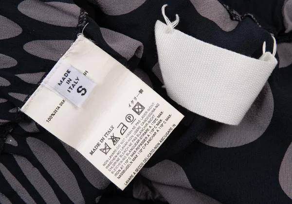 MAISON Martin MARGIELA Asymmetrical Silk Dot Skirt K-151218_017