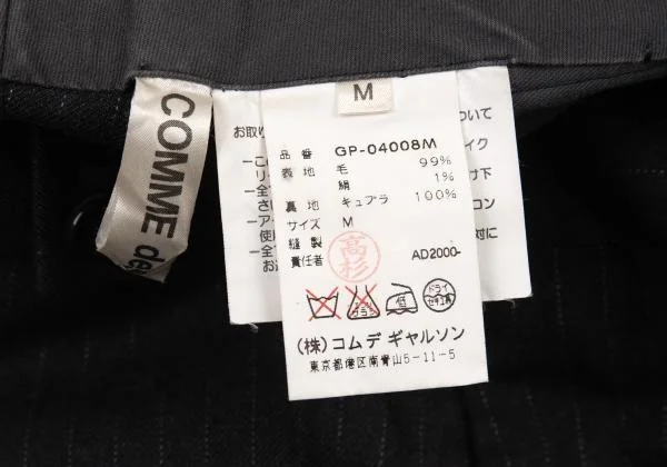 COMME des GARCONS Silk Blend Stripe Flare Pants K-151230_013