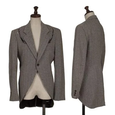 COMME des GARCONS Cutting Design Herringbone Jacket