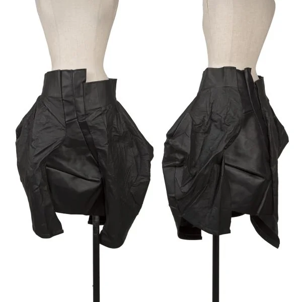 COMME des GARCONS Faux Leather Switching Skirt Black S K-151242_001