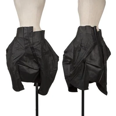 COMME des GARCONS Faux Leather Switching Skirt