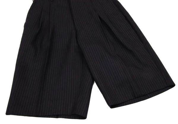 COMME des GARCONS Stripe Two Tuck Wool Shorts K-151245_008