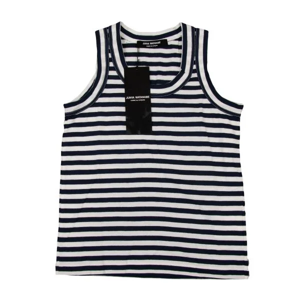 JUNYA WATANABE COMME des GARCONS Striped Sleeveless T-shirt Navy,White S-M K-151254_001
