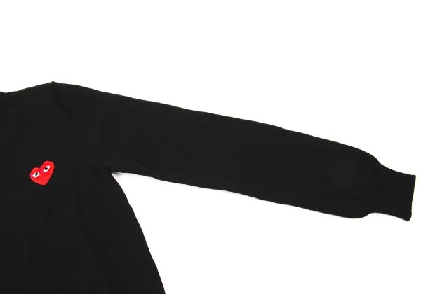 PLAY COMME des GARCONS Heart Patch Turtle Knit Wool Sweater K-151257_007