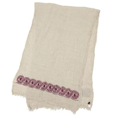 tricot COMME des GARCONS Wool Embroidery Design Fringe Stole