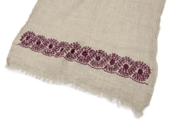 tricot COMME des GARCONS Wool Embroidery Design Fringe Stole K-151282_002