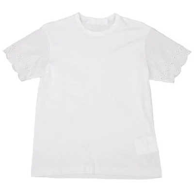 tao Lace Sleeve Switching Cotton T-shirt
