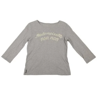 Mademoiselle NON NON Cotton Front Logo Printed T-shirt