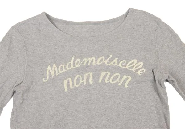 マドモアゼルノンノンMademoiselle NON NON コットンフロントロゴプリントカットソー グレー40L K-151291_002