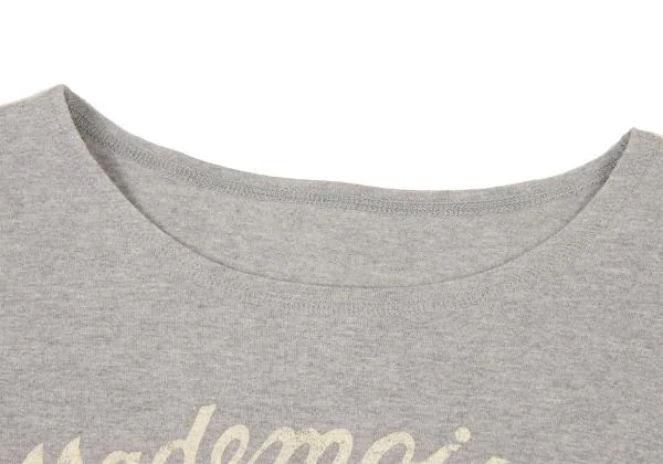 マドモアゼルノンノンMademoiselle NON NON コットンフロントロゴプリントカットソー グレー40L K-151291_003