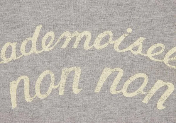 マドモアゼルノンノンMademoiselle NON NON コットンフロントロゴプリントカットソー グレー40L K-151291_004